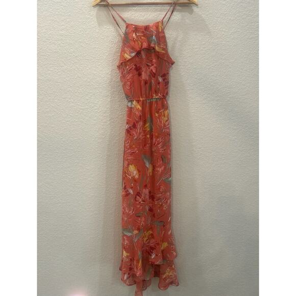 As U Wish Tiered Dress Size Medium - Pink Floral - Picture 5 of 8